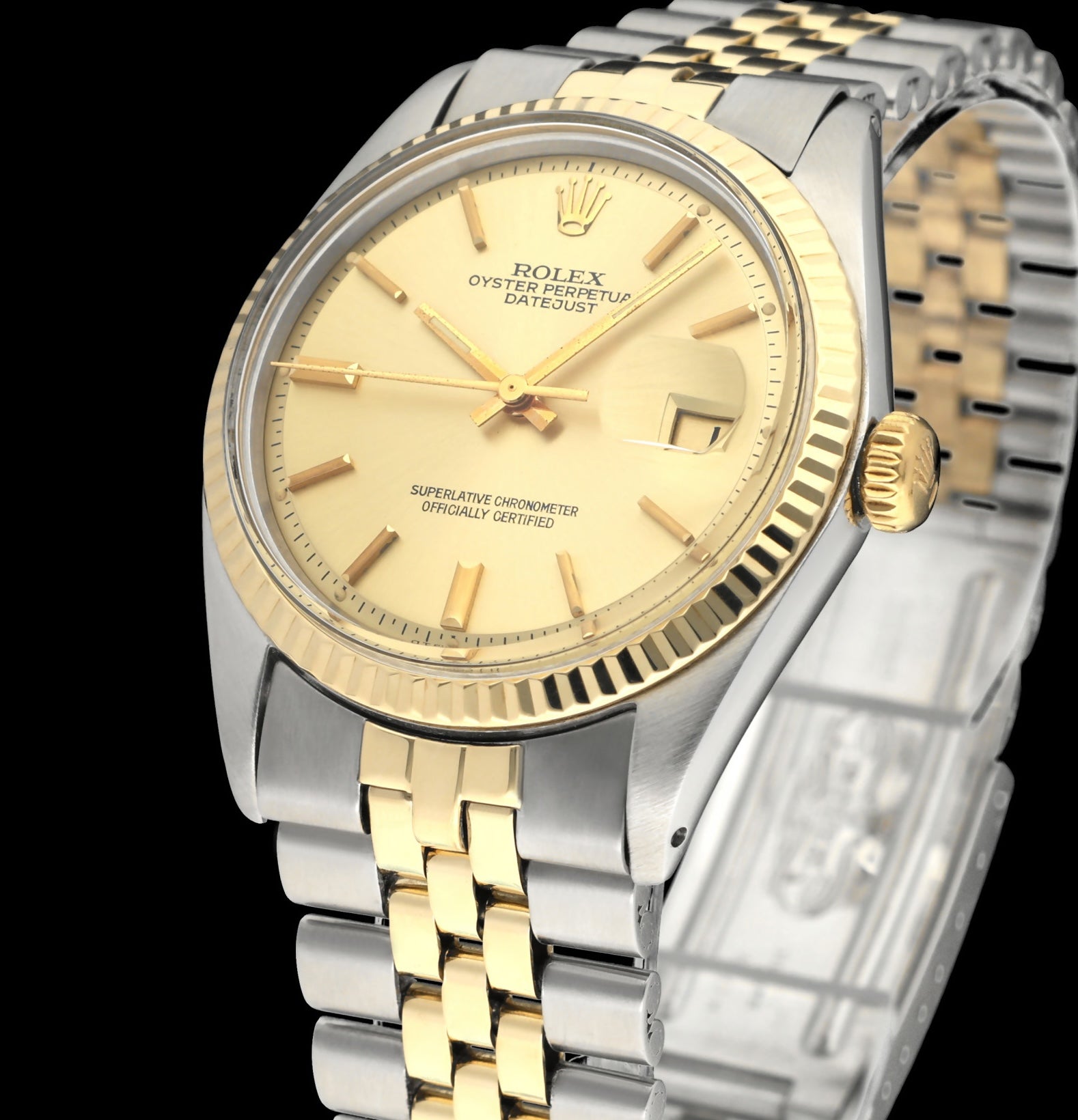 Rolex Datejust 1601 - 1975- goud/staal - two/tone - Rolex horloge - Rolex kopen - Rolex heren horloge - Trophies Watches