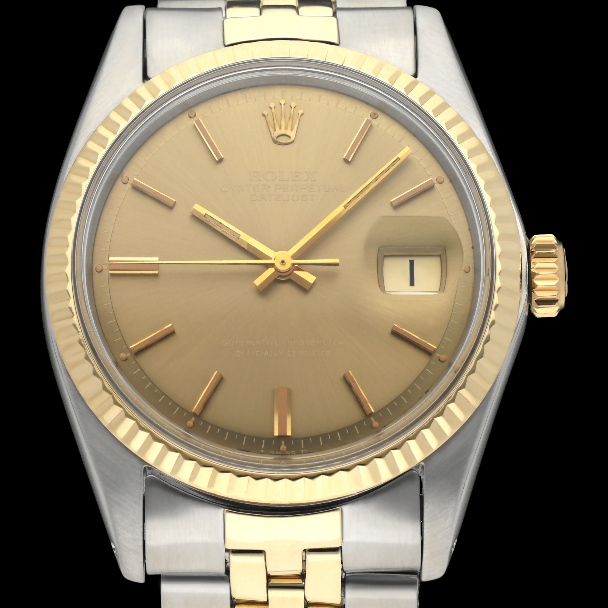 Rolex Datejust 1601 - 1970 - goud/staal - two/tone - Rolex horloge - Rolex kopen - Rolex heren horloge - Trophies Watches
