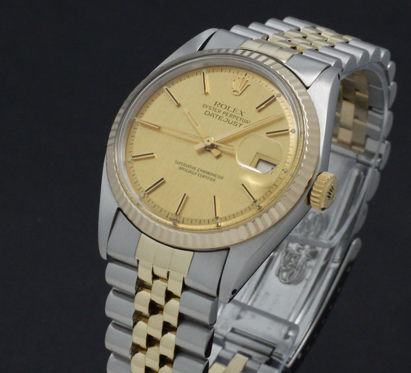 Rolex Datejust 1601 - 1972 - goud/staal - two/tone - Rolex horloge - Rolex kopen - Rolex heren horloge - Trophies Watches