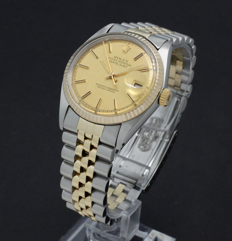 Rolex Datejust 1601 - 1972 - goud/staal - two/tone - Rolex horloge - Rolex kopen - Rolex heren horloge - Trophies Watches