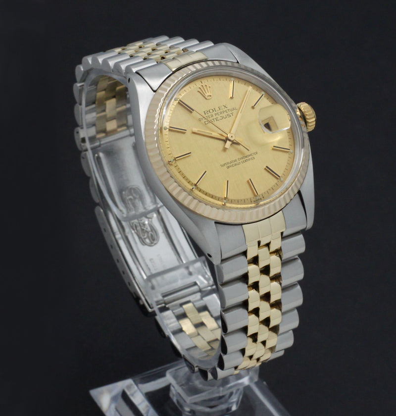 Rolex Datejust 1601 - 1972 - goud/staal - two/tone - Rolex horloge - Rolex kopen - Rolex heren horloge - Trophies Watches