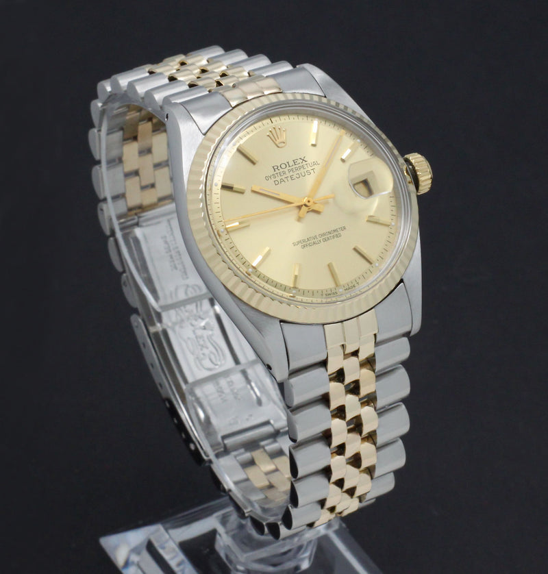 Rolex Datejust 1601 - 1966 - goud/staal - two/tone - Rolex horloge - Rolex kopen - Rolex heren horloge - Trophies Watches