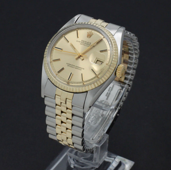 Rolex Datejust 1601 - 1973 - goud/staal - two/tone - Rolex horloge - Rolex kopen - Rolex heren horloge - Trophies Watches