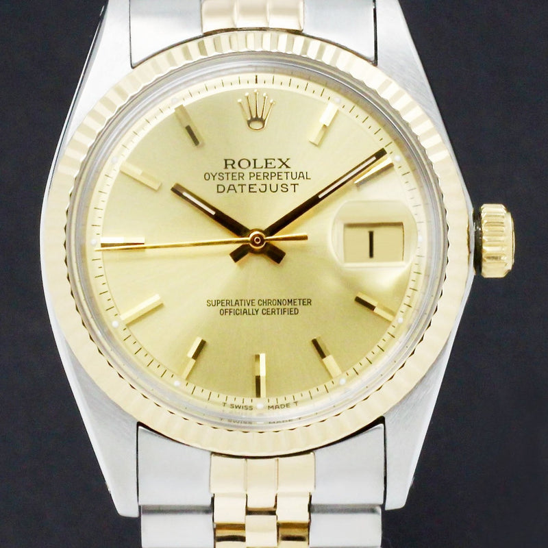 Rolex Datejust 1601 - 1966 - goud/staal - two/tone - Rolex horloge - Rolex kopen - Rolex heren horloge - Trophies Watches