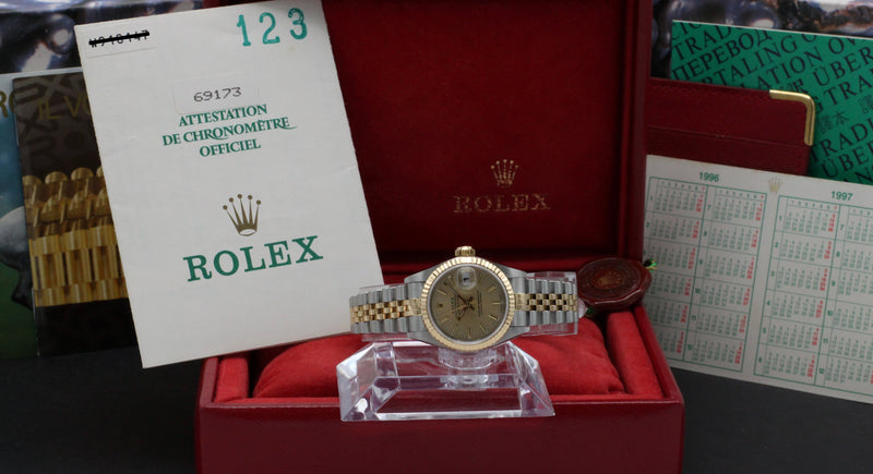 Rolex Lady-Datejust 69173 - 1996 - Rolex horloge - Rolex kopen - Rolex dames horloge - Trophies Watches