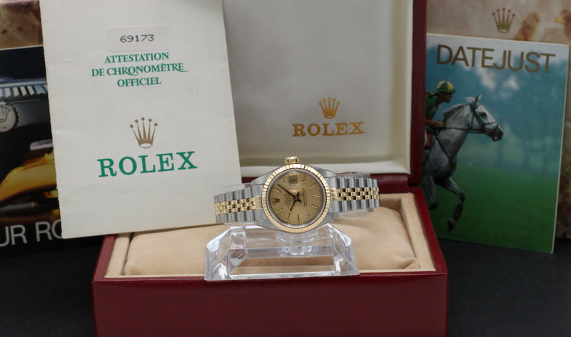 Rolex Lady-Datejust 69173 - 1989 - Rolex horloge - Rolex kopen - Rolex dames horloge - Trophies Watches