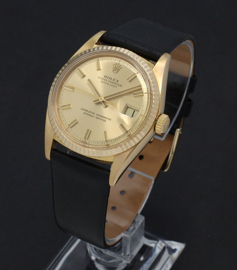 Rolex Datejust 1601 - 1971 - Geelgoud - Rolex horloge - Rolex kopen - Rolex heren horloge - Trophies Watches