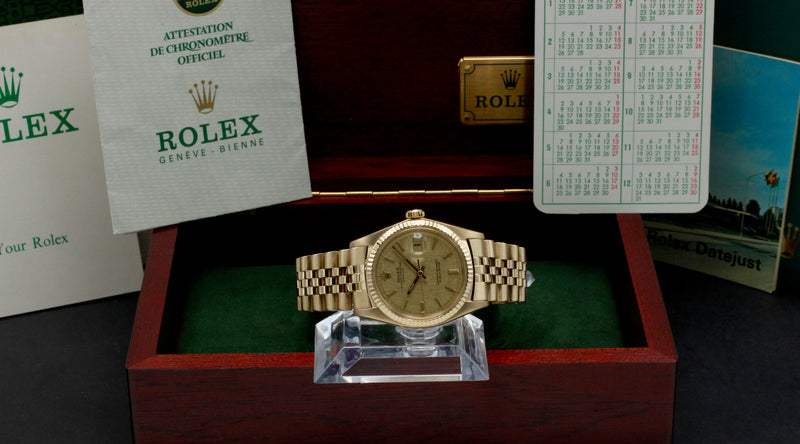 Rolex Datejust 1601 "Linen Dial", Box & Papers, 1973