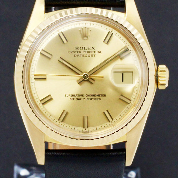 Rolex Datejust 1601 - 1971 - Geelgoud - Rolex horloge - Rolex kopen - Rolex heren horloge - Trophies Watches