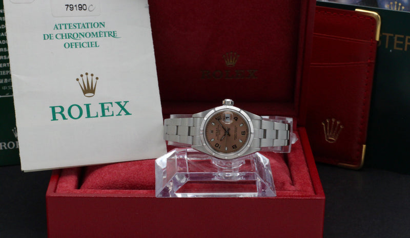 Rolex Oyster Perpetual Lady Date 79190 - 2002 - Rolex horloge - Rolex kopen - Rolex dames horloge - Trophies Watches