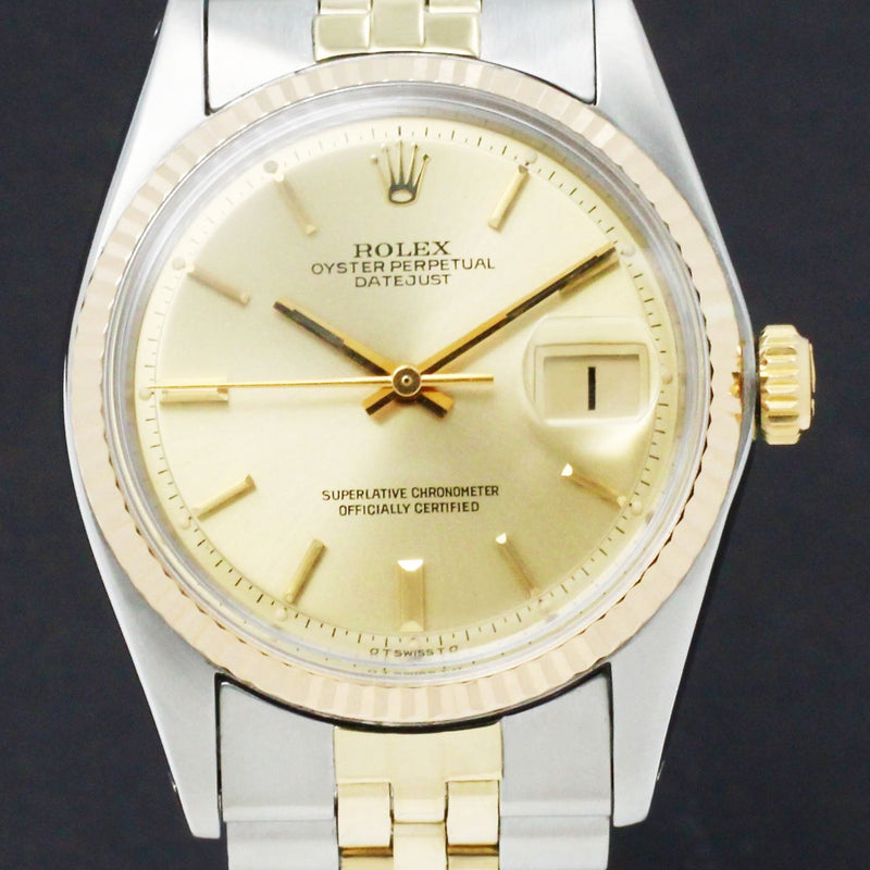 Rolex Datejust 1601 - 1973 - goud/staal - two/tone - Rolex horloge - Rolex kopen - Rolex heren horloge - Trophies Watches