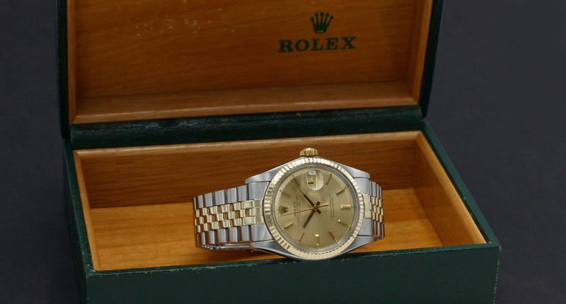 Rolex Datejust 1601 - 1969 - goud/staal - two/tone - Rolex horloge - Rolex kopen - Rolex heren horloge - Trophies Watches