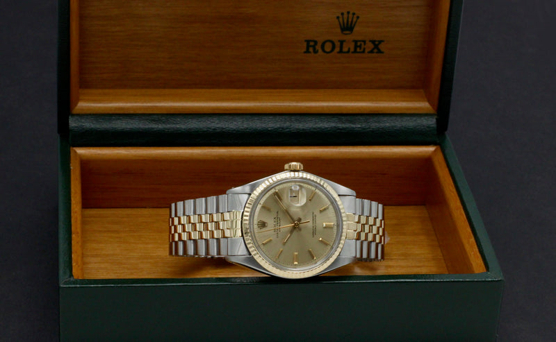 Rolex Datejust 1601 - 1971 - goud/staal - two/tone - Rolex horloge - Rolex kopen - Rolex heren horloge - Trophies Watches