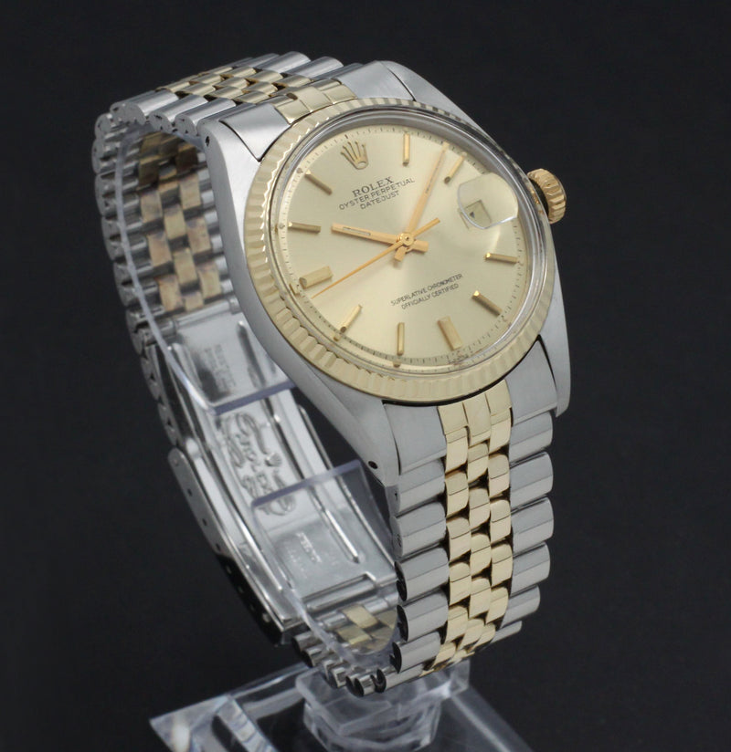 Rolex Datejust 1601 - 1973 - goud/staal - two/tone - Rolex horloge - Rolex kopen - Rolex heren horloge - Trophies Watches