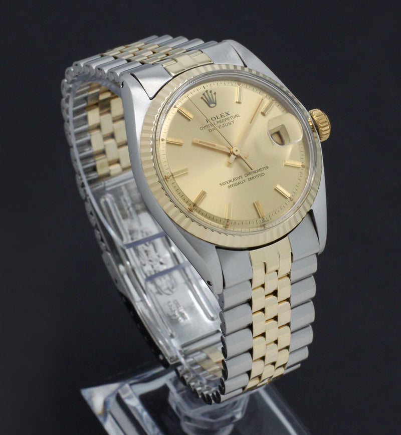 Rolex Datejust 1601 - 1976 - goud/staal - two/tone - Rolex horloge - Rolex kopen - Rolex heren horloge - Trophies Watches