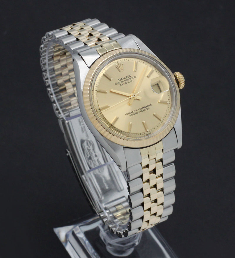 Rolex Datejust 1601 - 1970 - goud/staal - two/tone - Rolex horloge - Rolex kopen - Rolex heren horloge - Trophies Watches