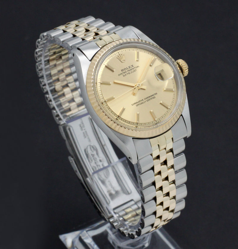 Rolex Datejust 1601 - 1970 - goud/staal - two/tone - Rolex horloge - Rolex kopen - Rolex heren horloge - Trophies Watches