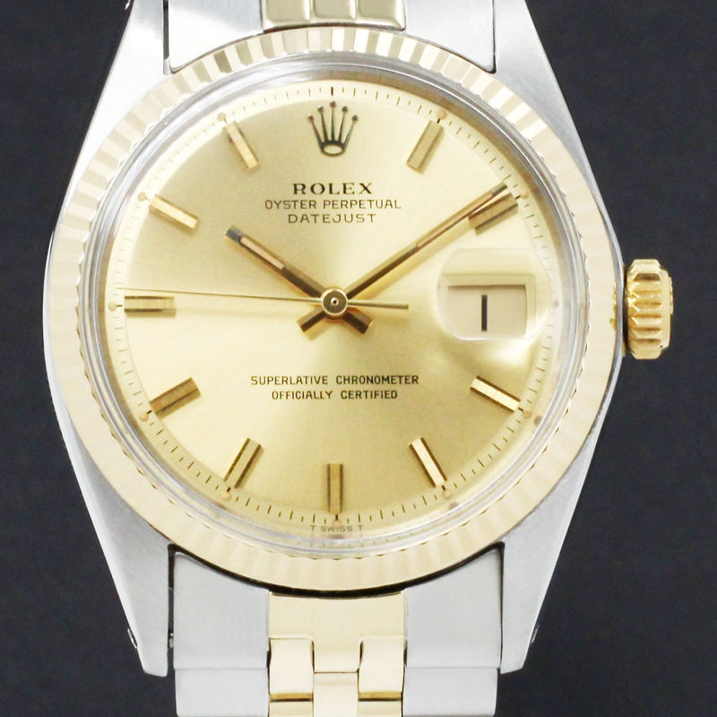 Rolex Datejust 1601 - 1976 - goud/staal - two/tone - Rolex horloge - Rolex kopen - Rolex heren horloge - Trophies Watches