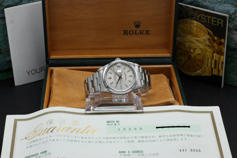 Rolex Oyster Perpetual Date 15200, Box & Papers, 1999