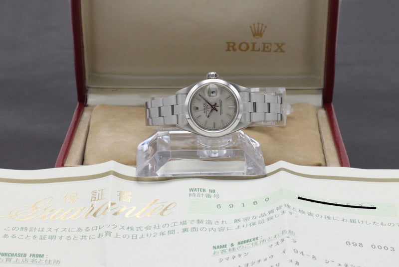 Rolex Oyster Perpetual Lady Date 69160 - 2003 - Rolex horloge - Rolex kopen - Rolex dames horloge - Trophies Watches