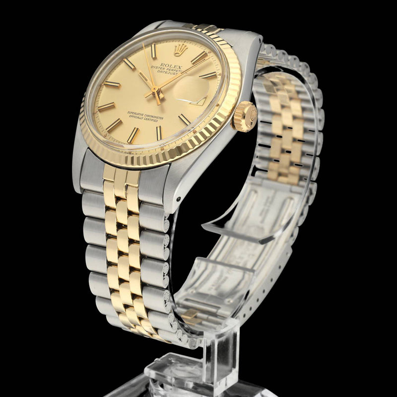 Rolex Datejust 1601 - 1973 - goud/staal - two/tone - Rolex horloge - Rolex kopen - Rolex heren horloge - Trophies Watches