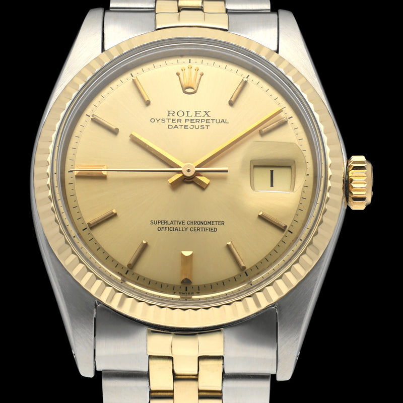 Rolex Datejust 1601 - 1971 - goud/staal - two/tone - Rolex horloge - Rolex kopen - Rolex heren horloge - Trophies Watches
