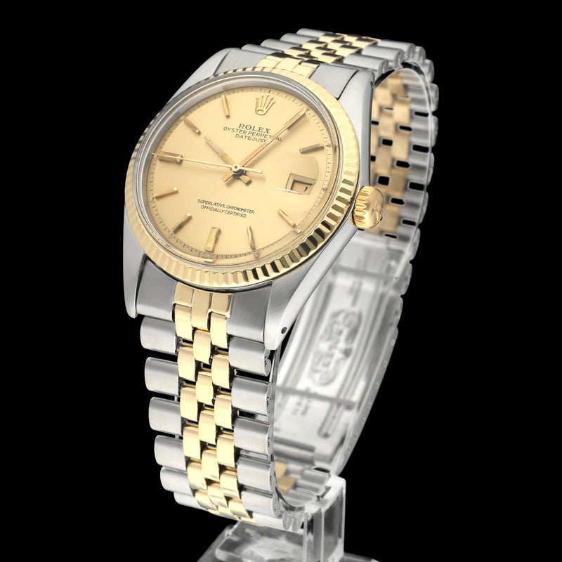Rolex Datejust 1601 - 1974 - goud/staal - two/tone - Rolex horloge - Rolex kopen - Rolex heren horloge - Trophies Watches