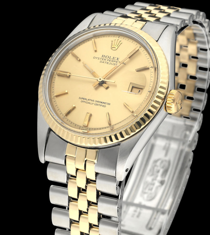 Rolex Datejust 1601 - 1974 - goud/staal - two/tone - Rolex horloge - Rolex kopen - Rolex heren horloge - Trophies Watches