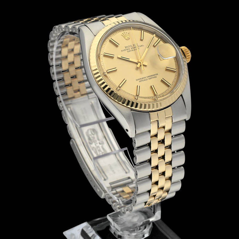 Rolex Datejust 1601 - 1973 - goud/staal - two/tone - Rolex horloge - Rolex kopen - Rolex heren horloge - Trophies Watches