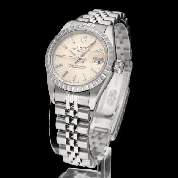Rolex Oyster Perpetual Lady Date 69240 - 1990 - Rolex horloge - Rolex kopen - Rolex dames horloge - Trophies Watches