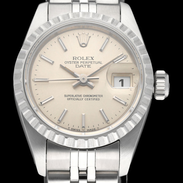 Rolex Oyster Perpetual Lady Date 69240 - 1990 - Rolex horloge - Rolex kopen - Rolex dames horloge - Trophies Watches