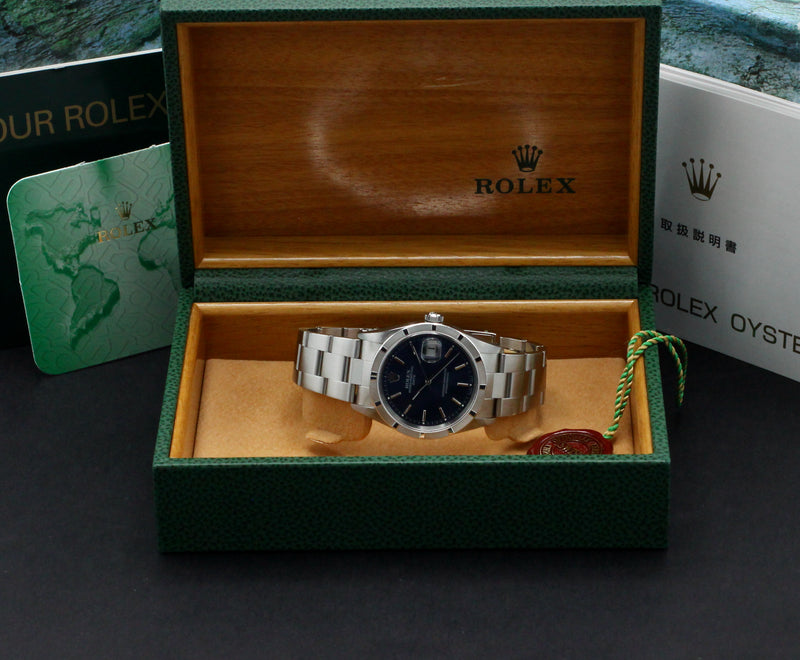 Rolex Oyster Perpetual Date 15210 - 2002 - Rolex horloge - Rolex kopen - Rolex heren horloge - Trophies Watches