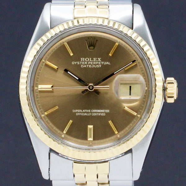 Rolex Datejust 1601 - 1972 - goud/staal - two/tone - Rolex horloge - Rolex kopen - Rolex heren horloge - Trophies Watches