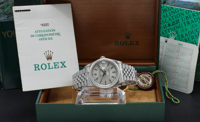 Rolex Datejust 16220 - 2002 - Rolex horloge - Rolex kopen - Rolex heren horloge - Trophies Watches