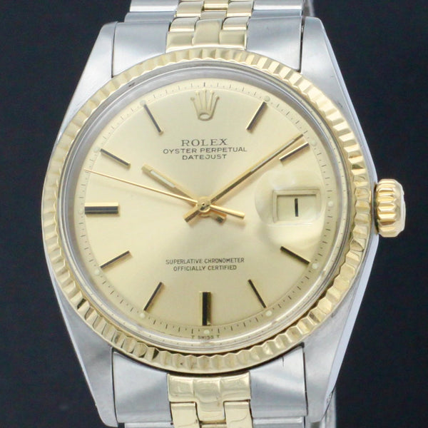 Rolex Datejust 1601 - 1971 - goud/staal - two/tone - Rolex horloge - Rolex kopen - Rolex heren horloge - Trophies Watches