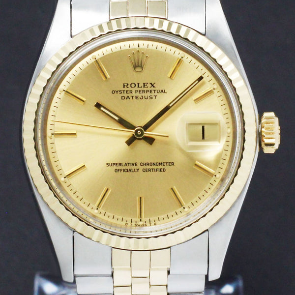 Rolex Datejust 1601 - 1974 - goud/staal - two/tone - Rolex horloge - Rolex kopen - Rolex heren horloge - Trophies Watches