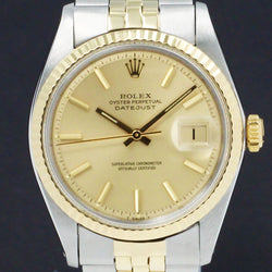 Rolex Datejust 1601 - 1974 - goud/staal - two/tone - Rolex horloge - Rolex kopen - Rolex heren horloge - Trophies Watches