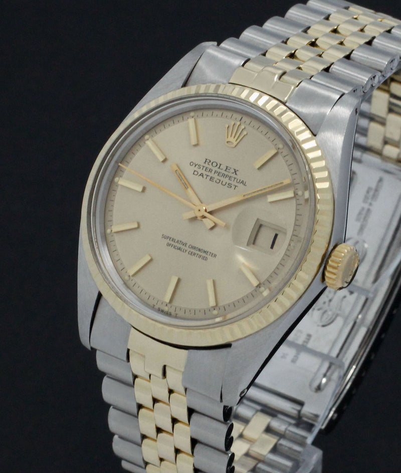 Rolex Datejust 1601 - 1974 - goud/staal - two/tone - Rolex horloge - Rolex kopen - Rolex heren horloge - Trophies Watches