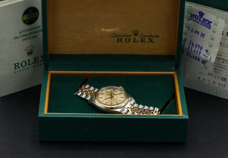 Rolex Datejust 1601 - 1974 - goud/staal - two/tone - Rolex horloge - Rolex kopen - Rolex heren horloge - Trophies Watches