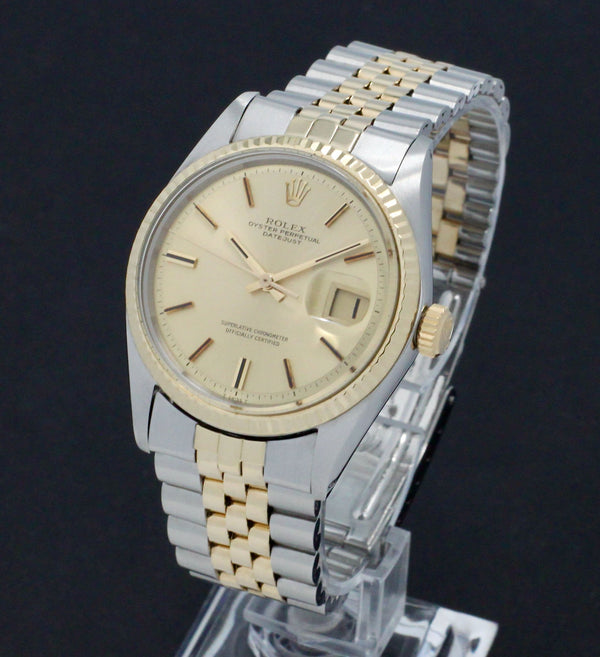 Rolex Datejust 1601 - 1970 - goud/staal - two/tone - Rolex horloge - Rolex kopen - Rolex heren horloge - Trophies Watches