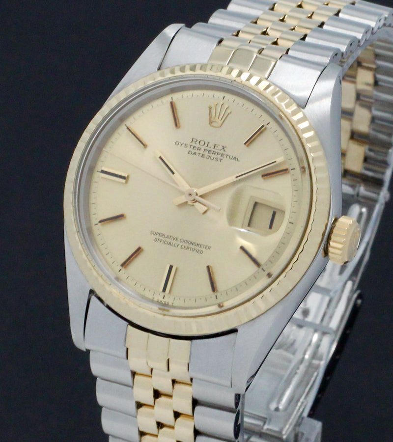 Rolex Datejust 1601 - 1970 - goud/staal - two/tone - Rolex horloge - Rolex kopen - Rolex heren horloge - Trophies Watches