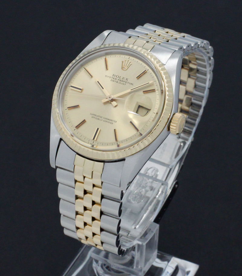 Rolex Datejust 1601 - 1970 - goud/staal - two/tone - Rolex horloge - Rolex kopen - Rolex heren horloge - Trophies Watches