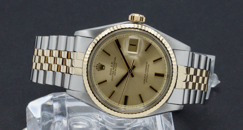 Rolex Datejust 1601 - 1970 - goud/staal - two/tone - Rolex horloge - Rolex kopen - Rolex heren horloge - Trophies Watches