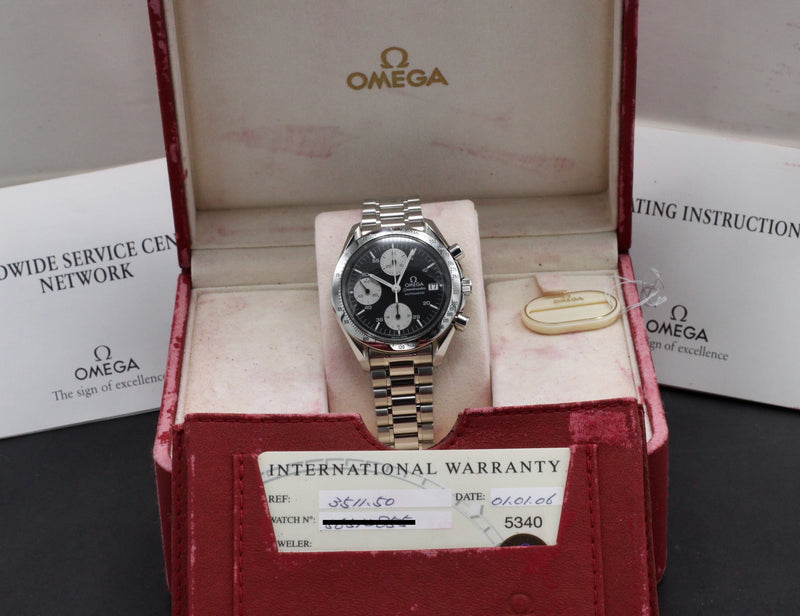 Omega Speedmaster 3511.50.00 - 2001 - Omega horloge - Omega kopen - Omega heren horloges - Trophies Watches