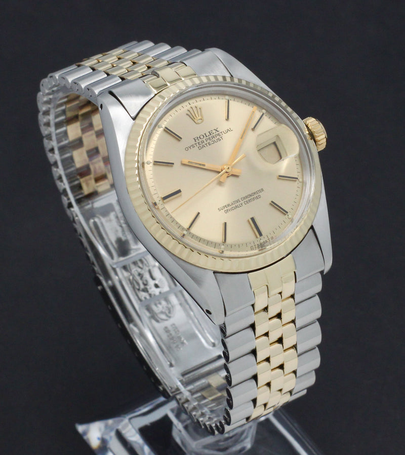 Rolex Datejust 1601 - 1973 - goud/staal - two/tone - Rolex horloge - Rolex kopen - Rolex heren horloge - Trophies Watches