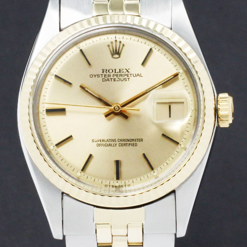 Rolex Datejust 1601 - 1973 - goud/staal - two/tone - Rolex horloge - Rolex kopen - Rolex heren horloge - Trophies Watches