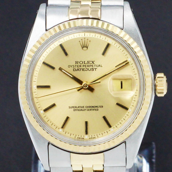 Rolex Datejust 1601 - 1967 - goud/staal - two/tone - Rolex horloge - Rolex kopen - Rolex heren horloge - Trophies Watches