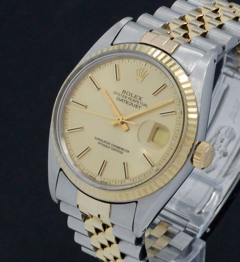 Rolex Datejust 1601 - 1967 - goud/staal - two/tone - Rolex horloge - Rolex kopen - Rolex heren horloge - Trophies Watches