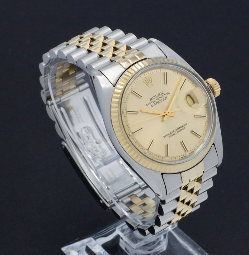 Rolex Datejust 1601 - 1967 - goud/staal - two/tone - Rolex horloge - Rolex kopen - Rolex heren horloge - Trophies Watches