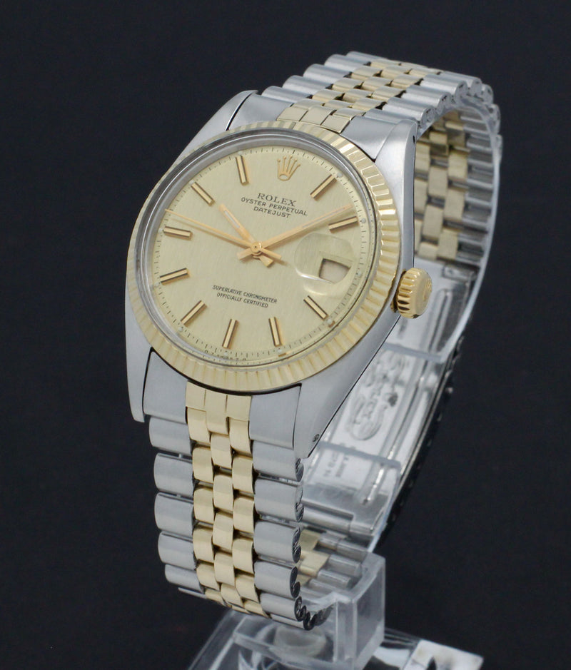 Rolex Datejust 1601 - 1973 - goud/staal - two/tone - Rolex horloge - Rolex kopen - Rolex heren horloge - Trophies Watches